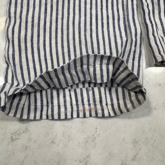 Chico’s Blue & White Striped 100% Linen Coastal Pants Chico's Size 0 Beach - Picture 10 of 16